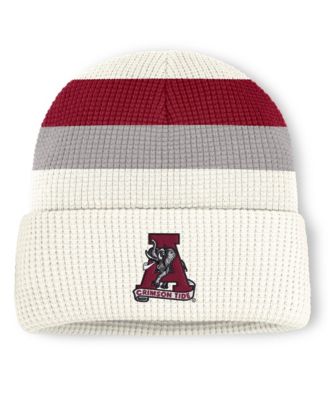 Men's and Women's White Alabama Crimson Tide Legacy Letter Cuffed Knit Hat