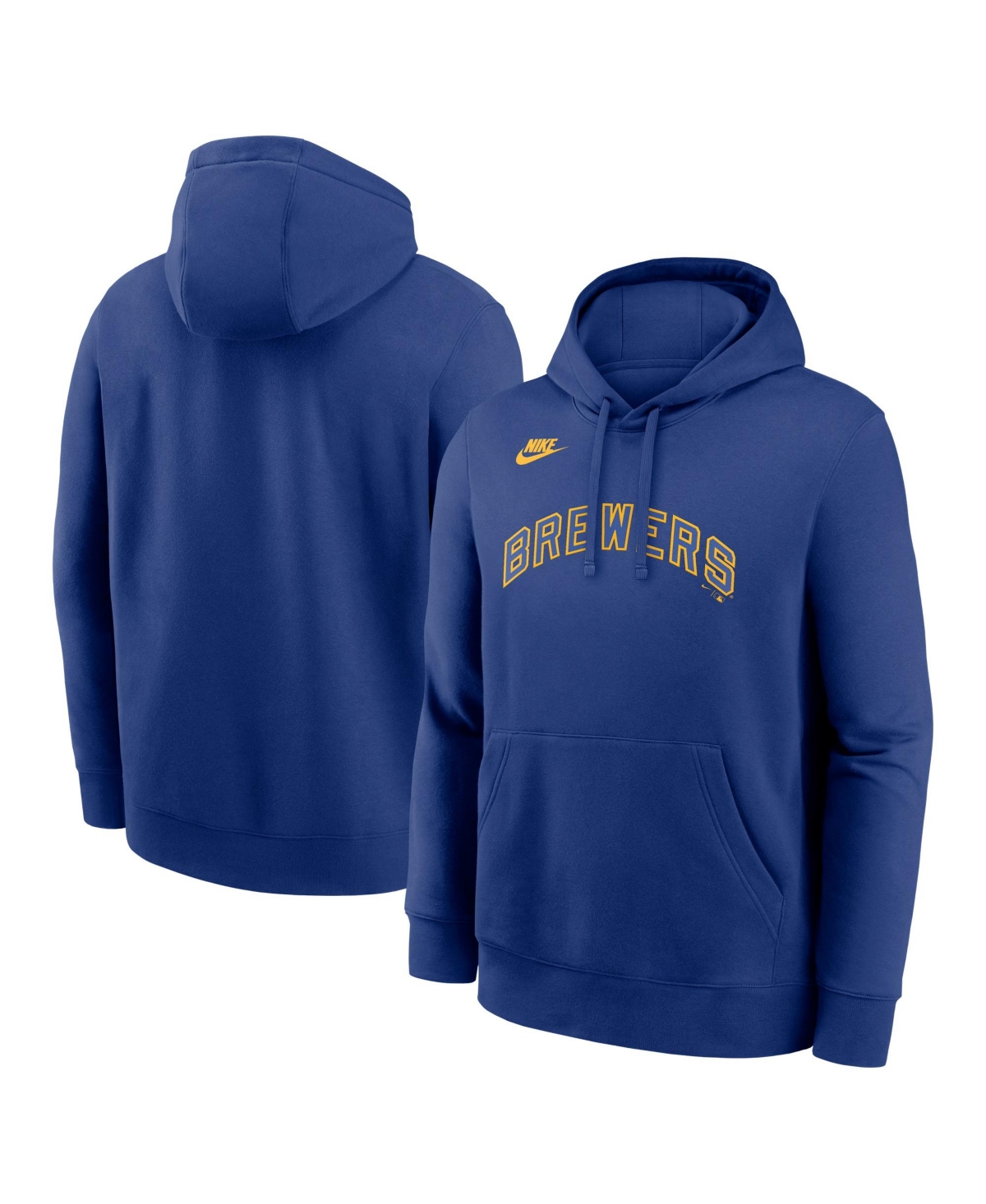 Nike Men's Royal Milwaukee Brewers Cooperstown Collection Wordmark Club Hoodie - Royal