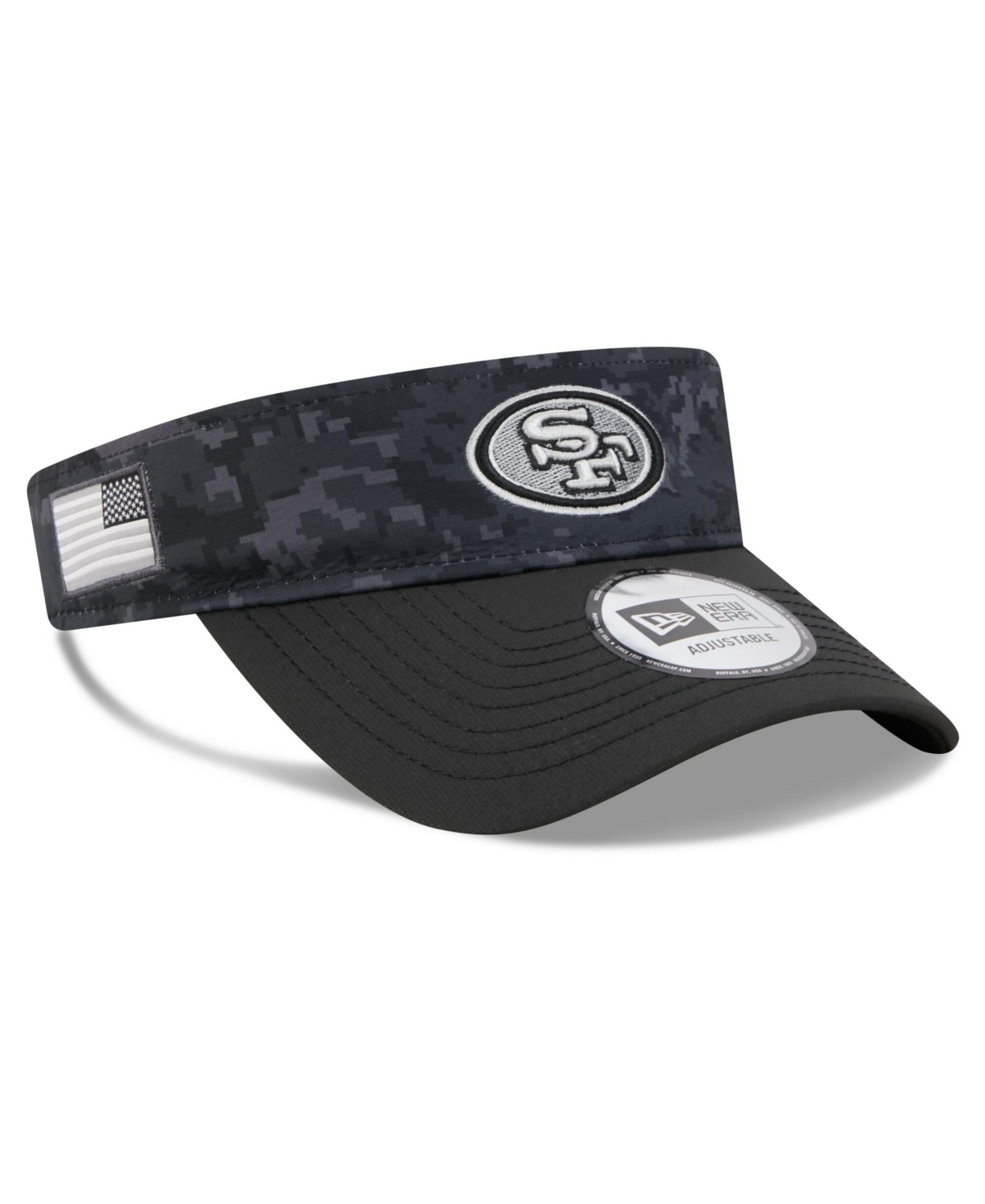 New Era Men's Black San Francisco 49ers 2026 Salute To Service Adjustable Visor Hat - Black