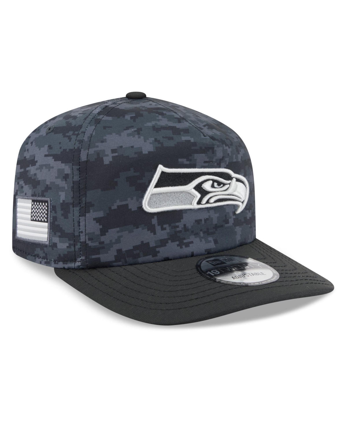 New Era Men's Black Seattle Seahawks 2026 Salute To Service 19TWENTY Adjustable Hat - Black
