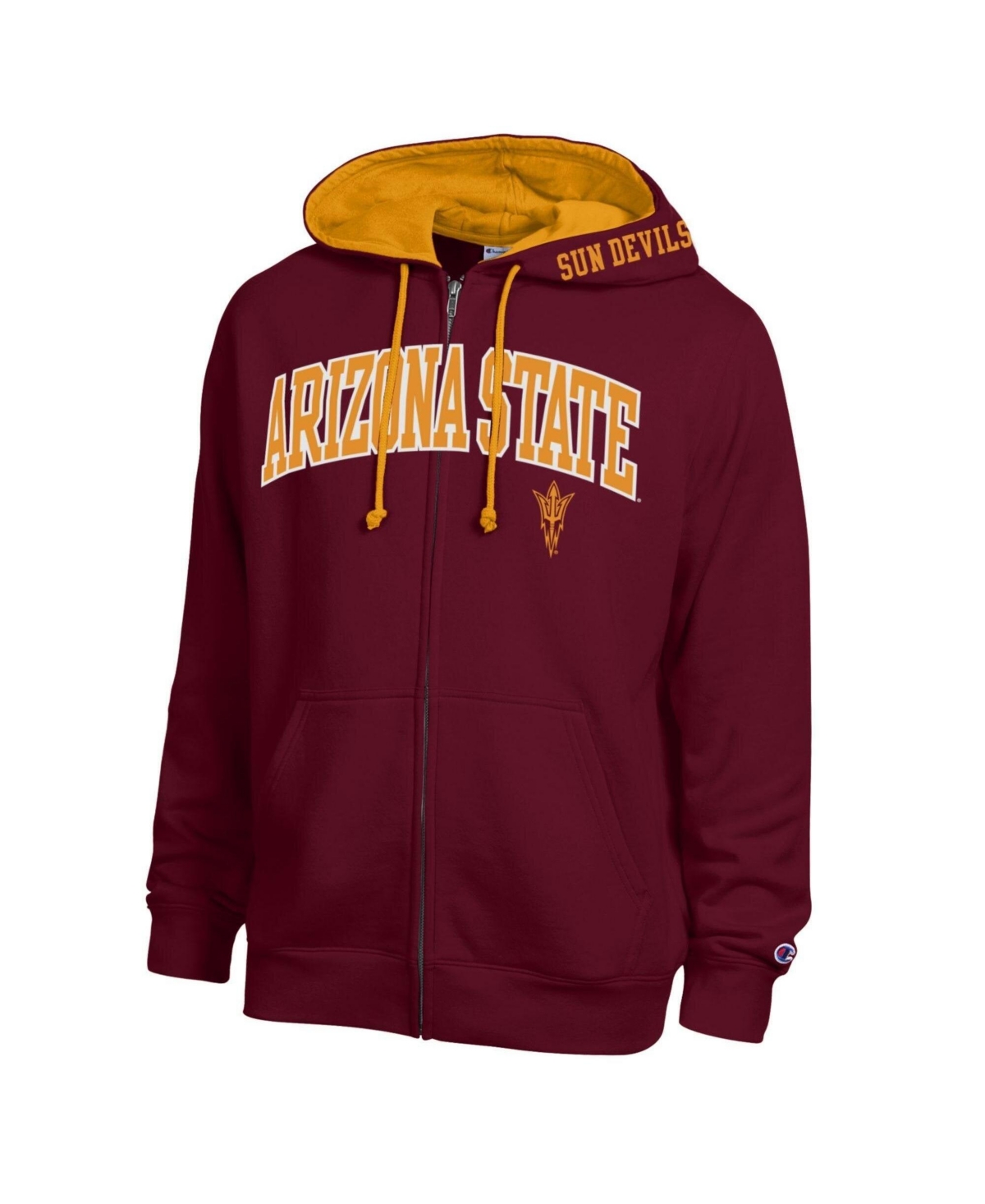 Champion Men's Maroon Arizona State Sun Devils Arch Logo Full-Zip Fleece Hoodie - Maroon