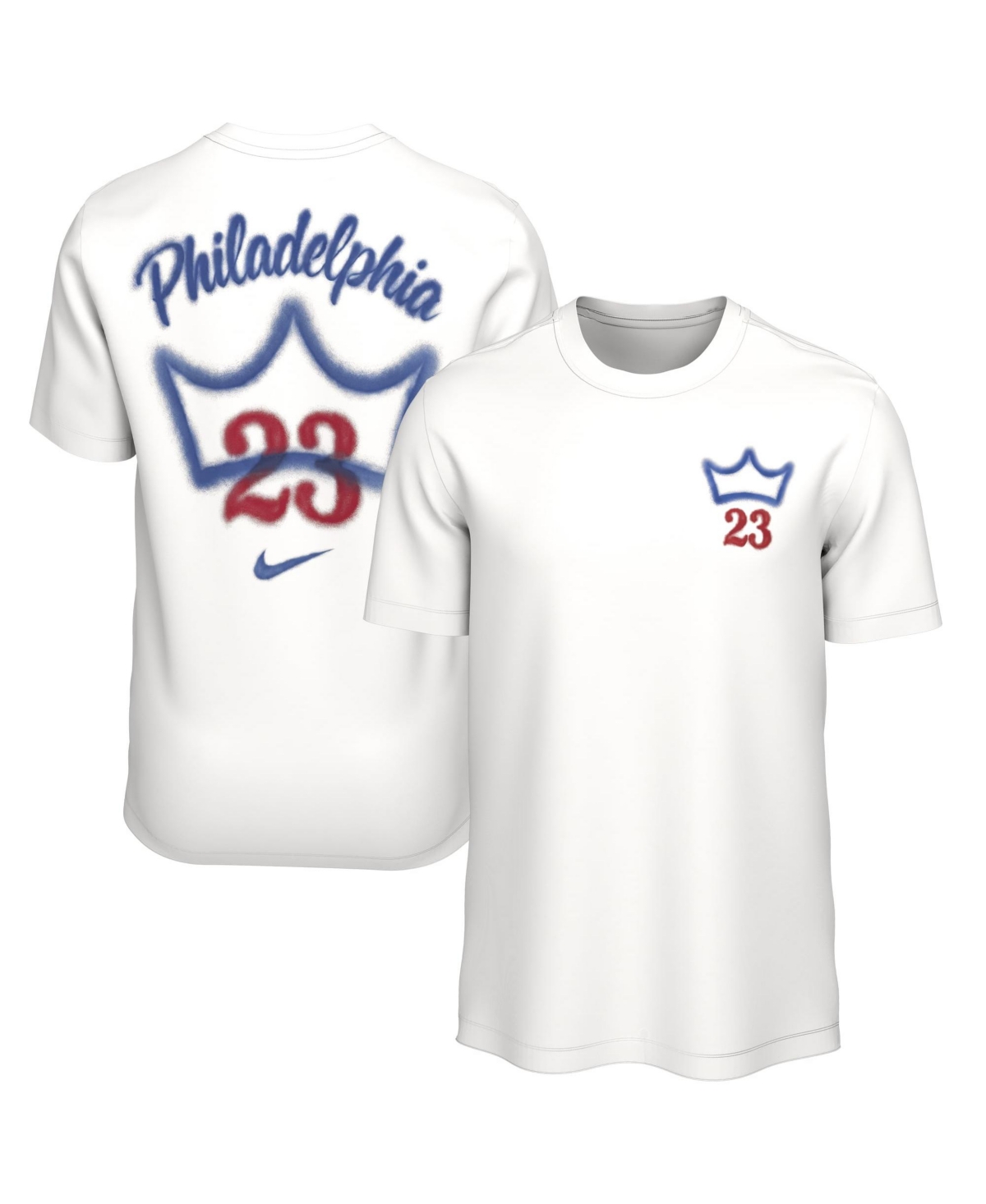 Nike Men's LeBron James White Philadelphia 76ers T-Shirt - White
