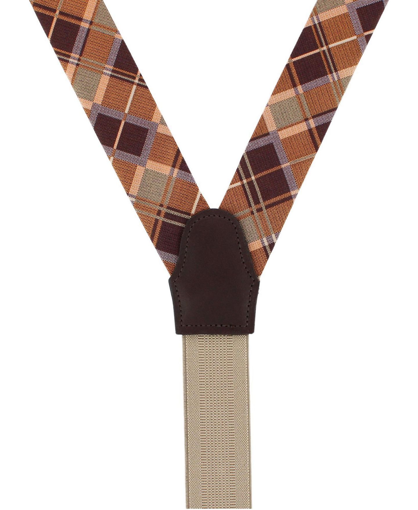 Мужские подтяжки TRAFALGAR Golden Days Wool-Blend Plaid Button-End Suspenders, цвет: Multiple — фото 4