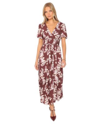 Women's Henny Puff-Sleeve V-Neck Maxi Dress