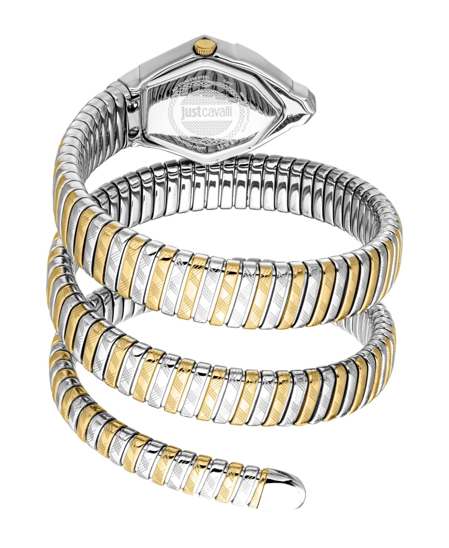 Женские часы Just Cavalli Quartz Water-Resistant Two-Tone Stainless Steel Bracelet Watch, 23 mm, цвет: Двухцветный — фото 2