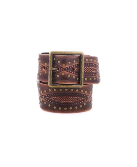 Женский ремень Roan Tooled Pattern Studded Leather