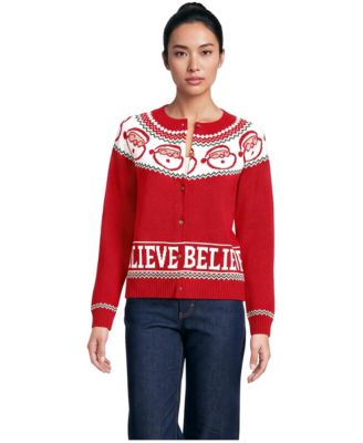 Women's Drifter Fair Isle Raglan-Sleeve Cardigan Sweater