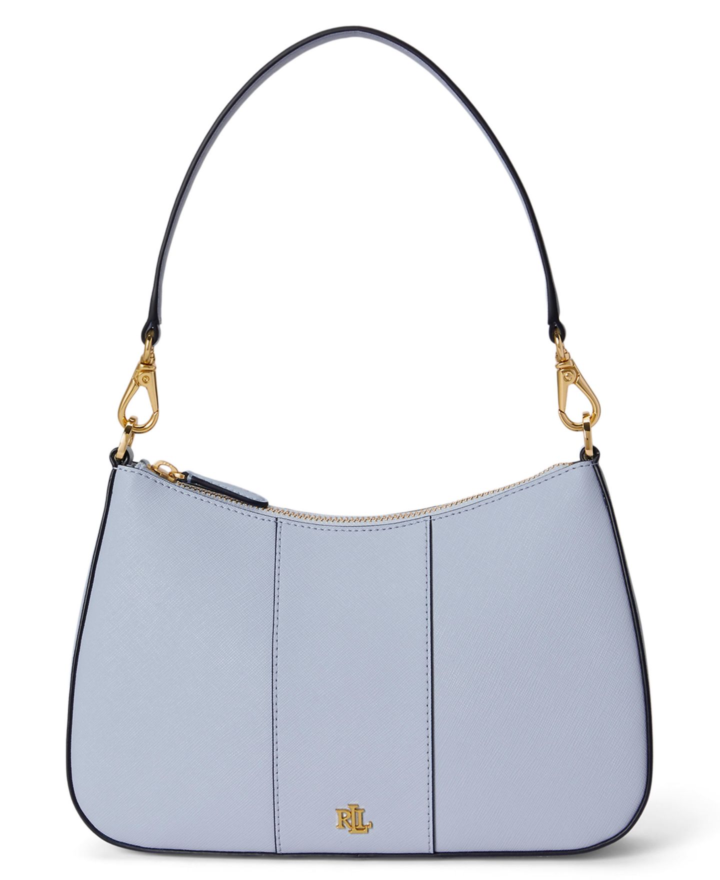 Женская сумка Lauren Ralph Lauren Danni Crosshatch Leather Small Shoulder, цвет: Берёзовый рыжевато-коричневый — фото 5