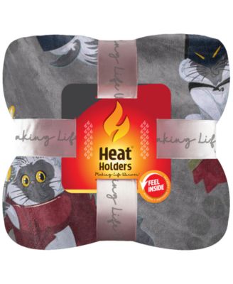 Fluffy Cat Print Thermal Blanket