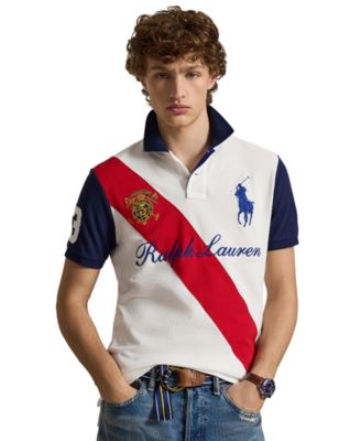 Men's Custom Slim-Fit Big Pony Mesh Polo Shirt