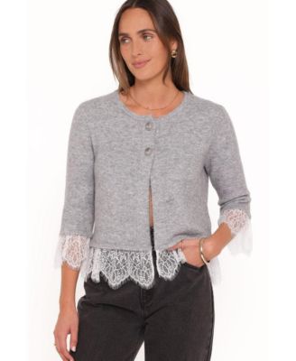Women's Helga 3/4-Sleeve Lace Cardigan Sweater