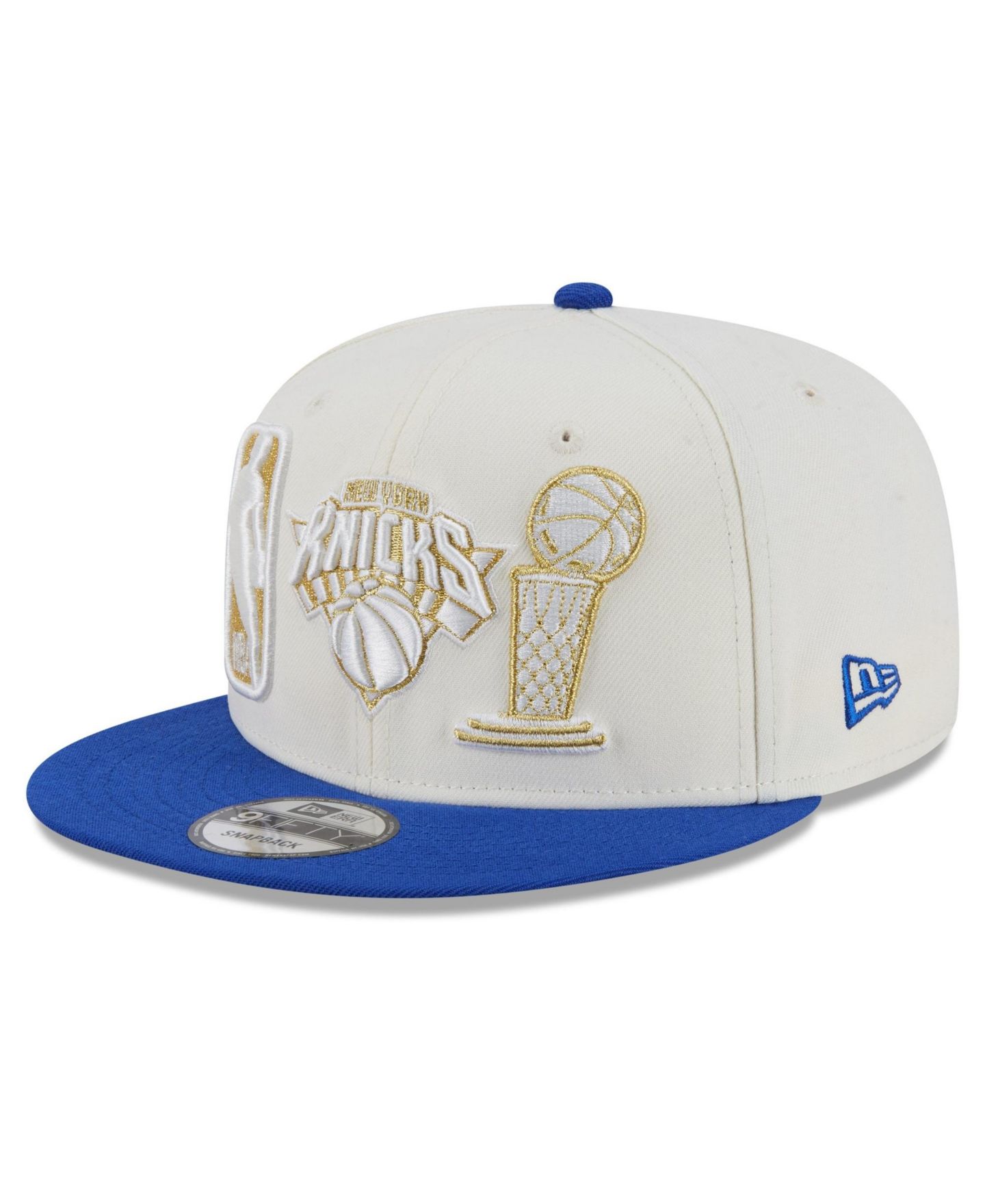Мужская кепка New Era White, Blue New York Knicks 2026 Ring Ceremony 9FIFTY Snapback Hat — фото 3