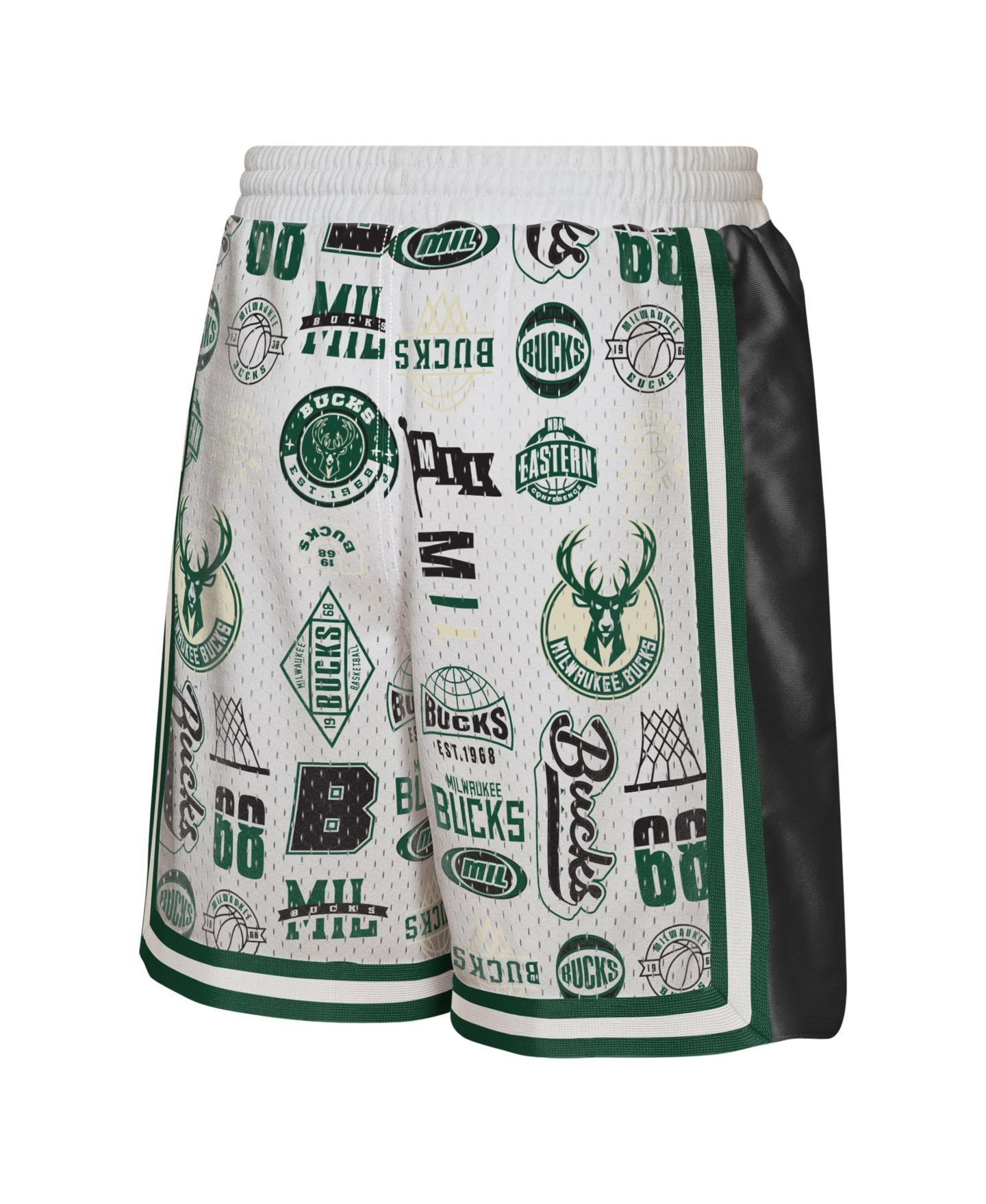 Детские шорты Outerstuff White Milwaukee Bucks Ball Hog Dazzle Basketball — фото 3