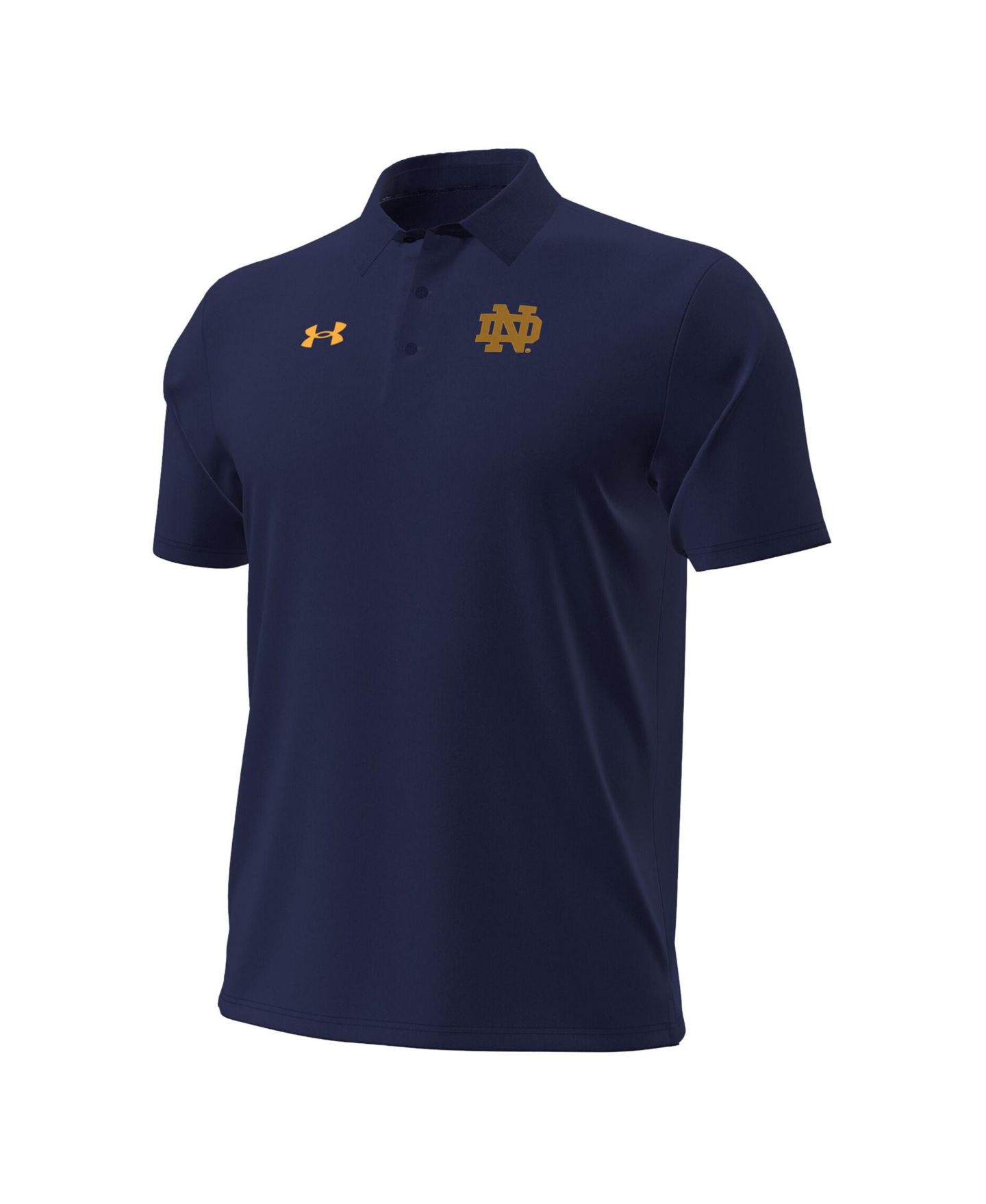 Мужское поло Under Armour Navy Notre Dame Fighting Irish 2026 Sideline ArmourDry Polo — фото 3