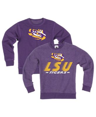 Big Boys' and Girls' Purple LSU Tigers Reversible Sweatshirt