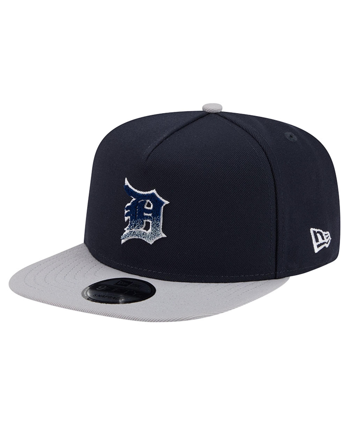 New Era Men's Navy/Gray Detroit Tigers Chenille Gradient A-Frame 9FIFTY Snapback Hat - Navy, Gray