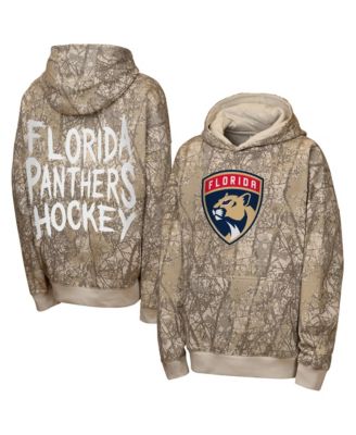 Big Boys' and Girls' Natural Florida Panthers Fast Furious Oversized Pullover Hoodie