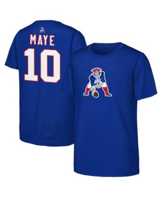 Big Boys' and Girls' Royal New England Patriots Name & Number Logo Classic T-Shirt