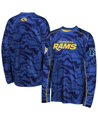 Big Boys' and Girls' Royal Los Angeles Rams Tailgate Performance Long-Sleeves T-Shirt