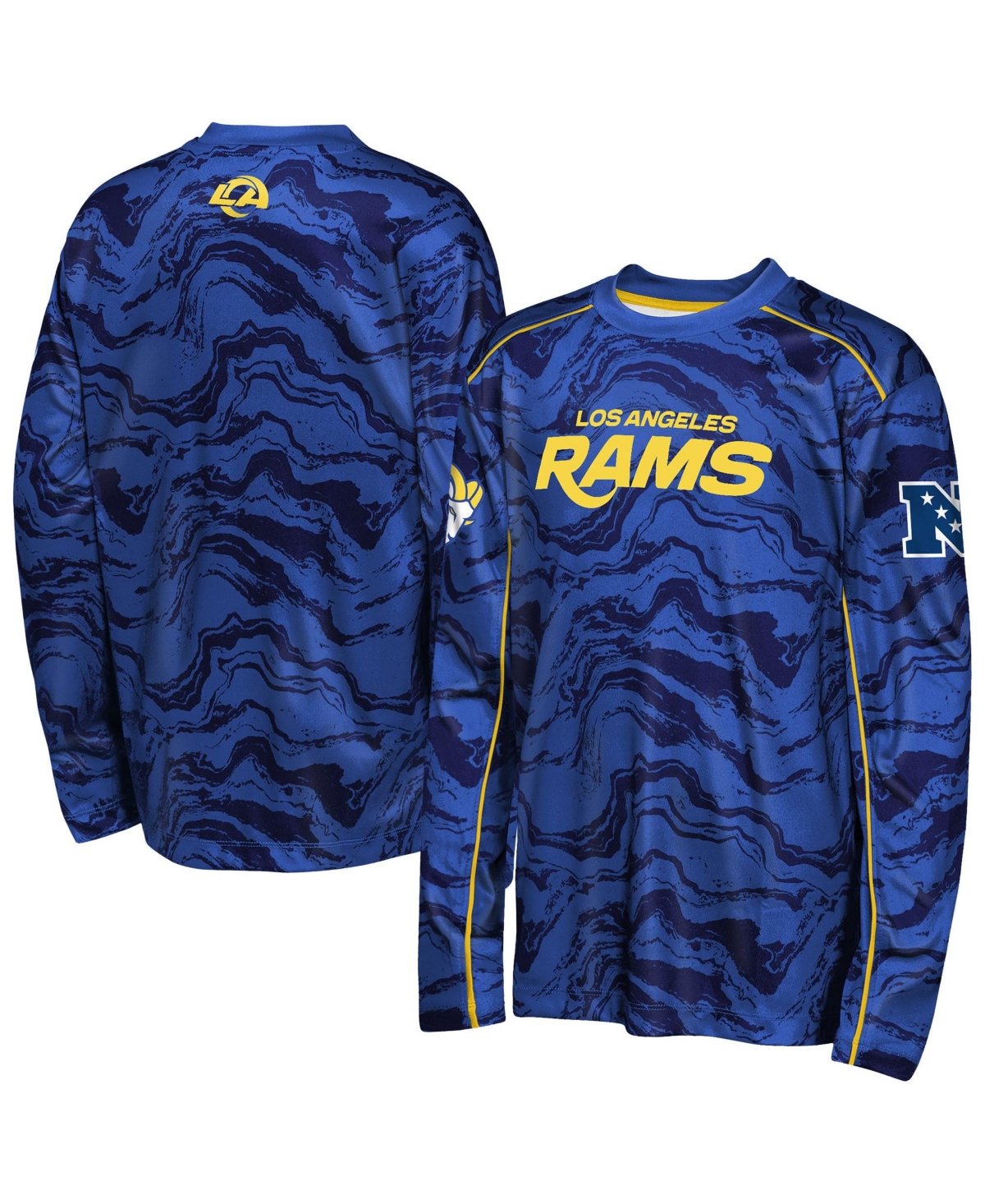 Outerstuff Big Boys' and Girls' Royal Los Angeles Rams Tailgate Performance Long-Sleeves T-Shirt - Royal