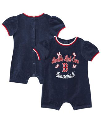 Baby Girls Navy Boston Red Sox Wind-Up Coverall