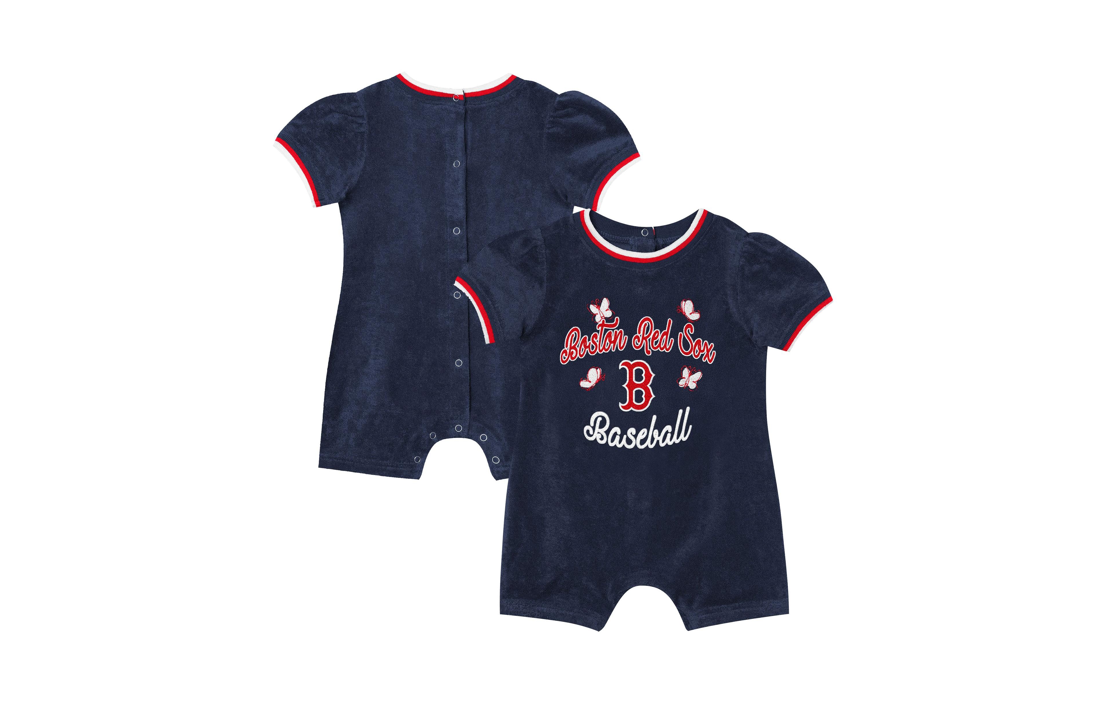 Outerstuff Baby Girls Navy Boston Red Sox Wind-Up Coverall