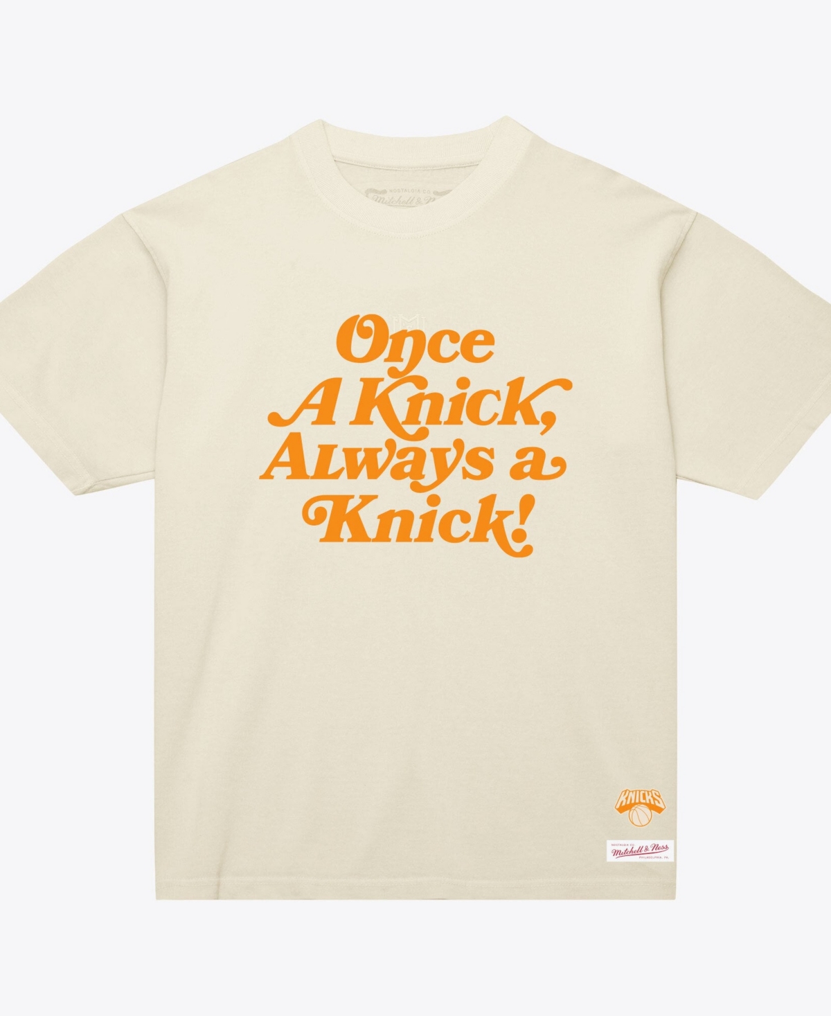 Mitchell & Ness Men's Cream New York Knicks Once a Knick T-Shirt - Cream