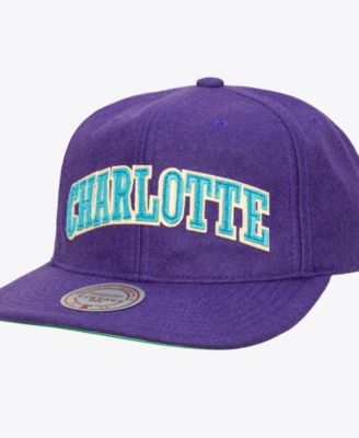 Men's Purple Charlotte Hornets Hardwood Classics Retro Roots Adjustable Hat