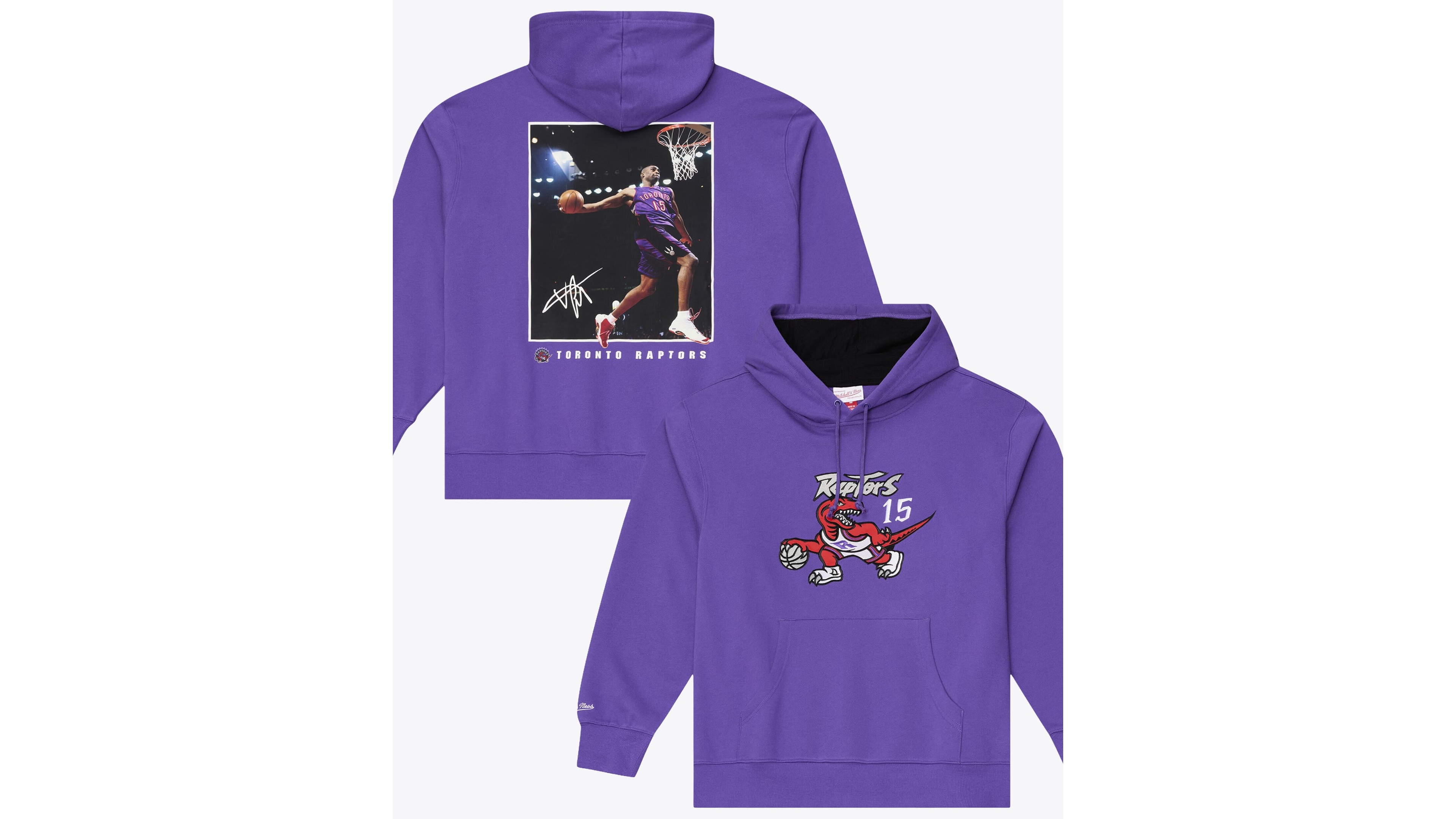 Mitchell & Ness Men's Vince Carter Purple Toronto Raptors Player Fleece Hoodie