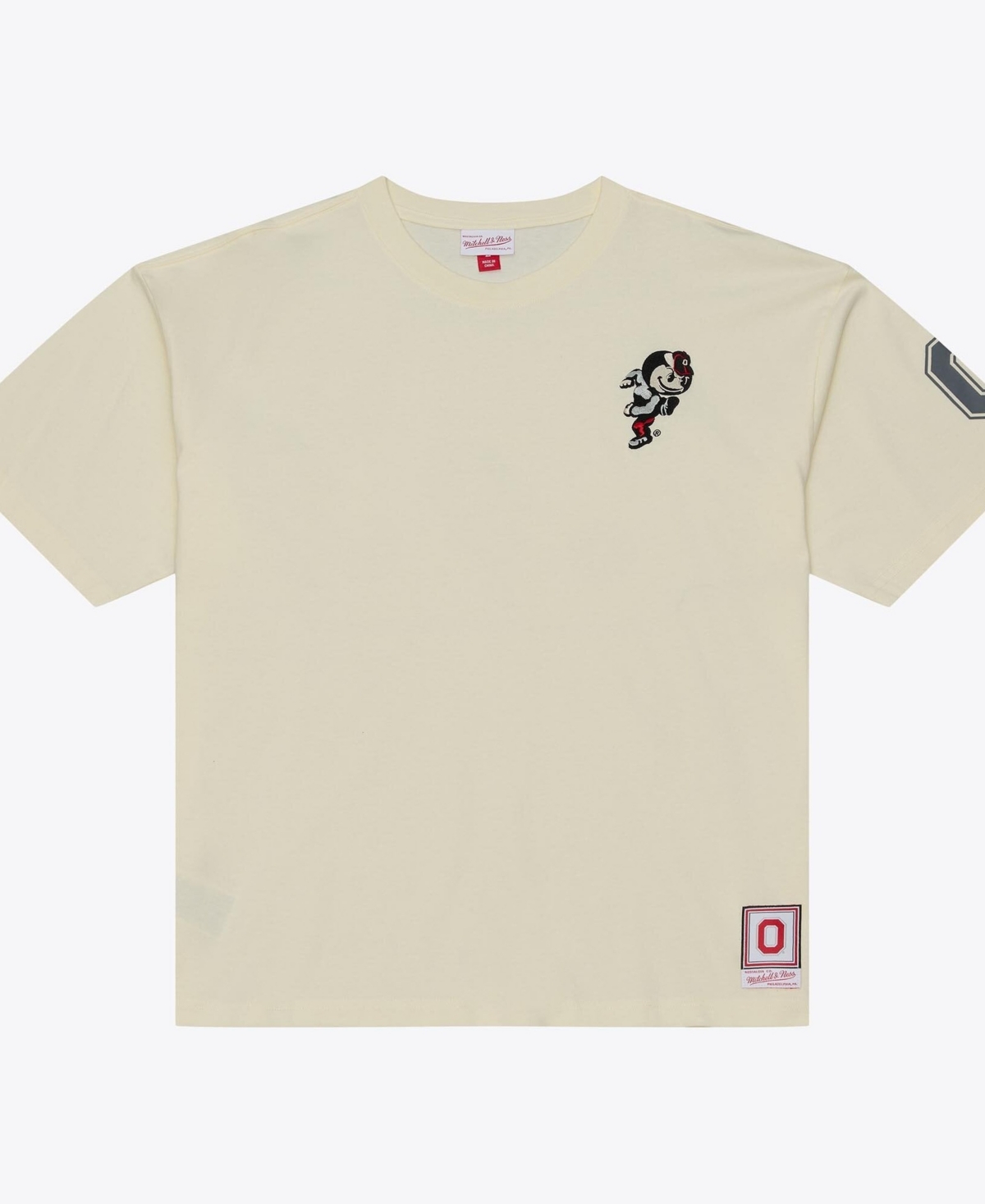 Mitchell & Ness Men's Cream Ohio State Buckeyes Oversized Heritage Hue T-Shirt - Cream