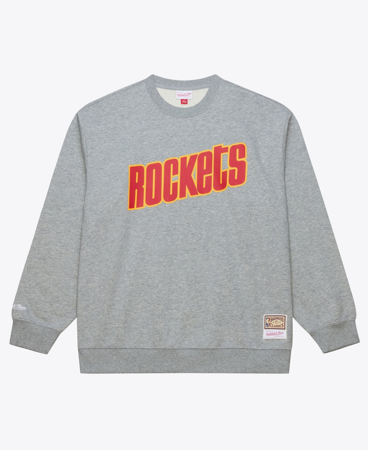 Mitchell & Ness Men's Heather Gray Houston Rockets Walk-Off Fleece Sweatshirt - Heather Gray