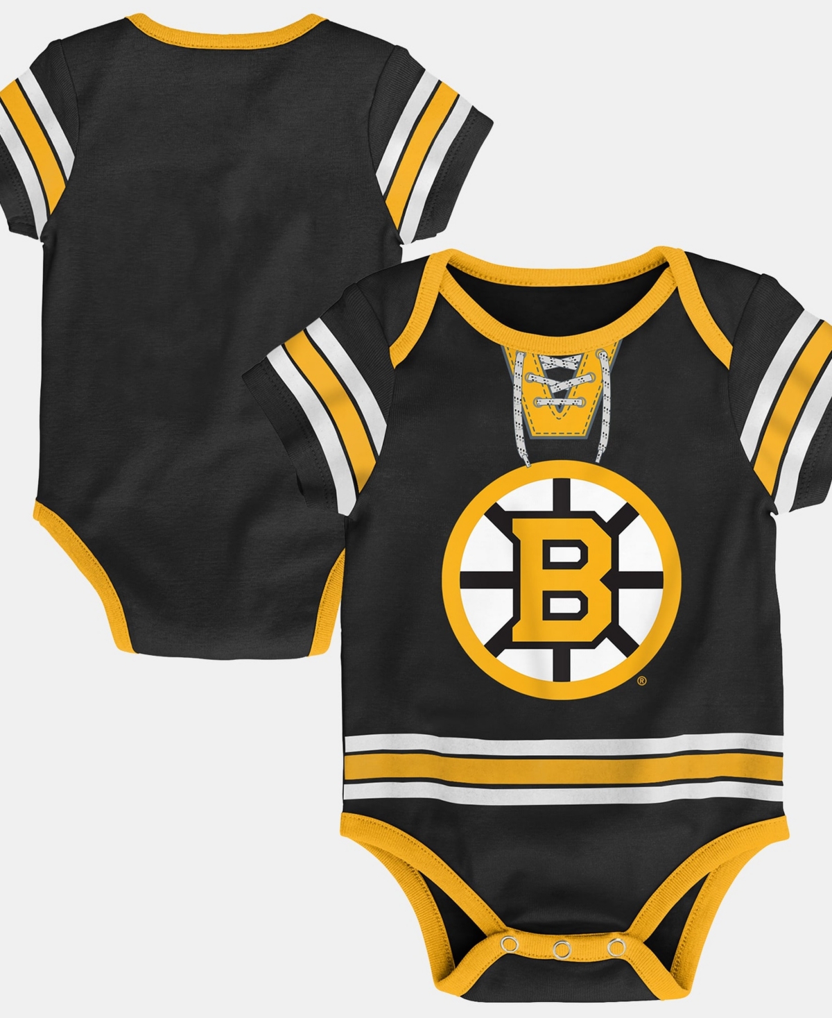 Outerstuff Baby Boys and Girls Black Boston Bruins Hockey Jersey Bodysuit - Black