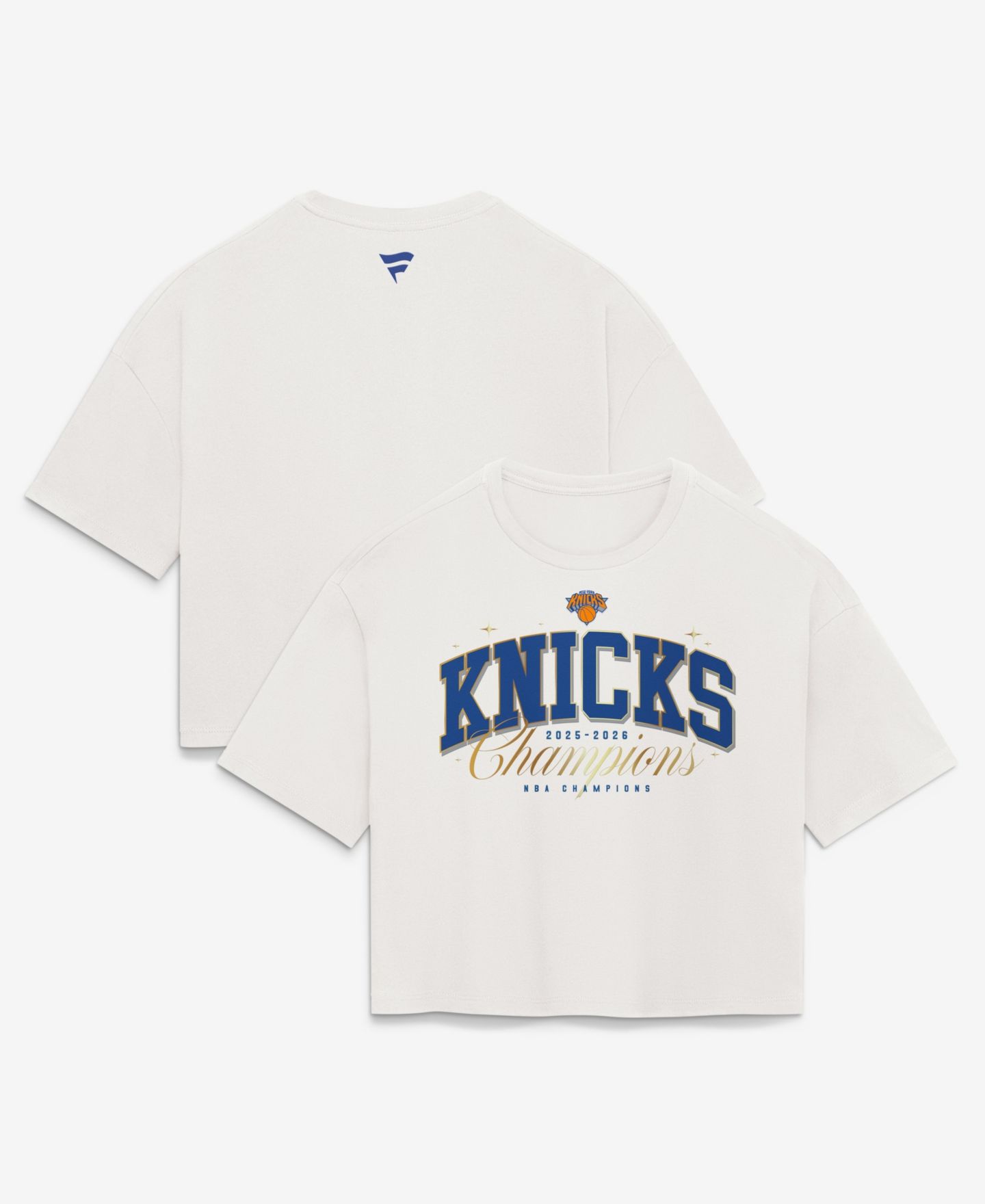 Женская футболка Fanatics White New York Knicks Banner Bound Cropped — фото 4