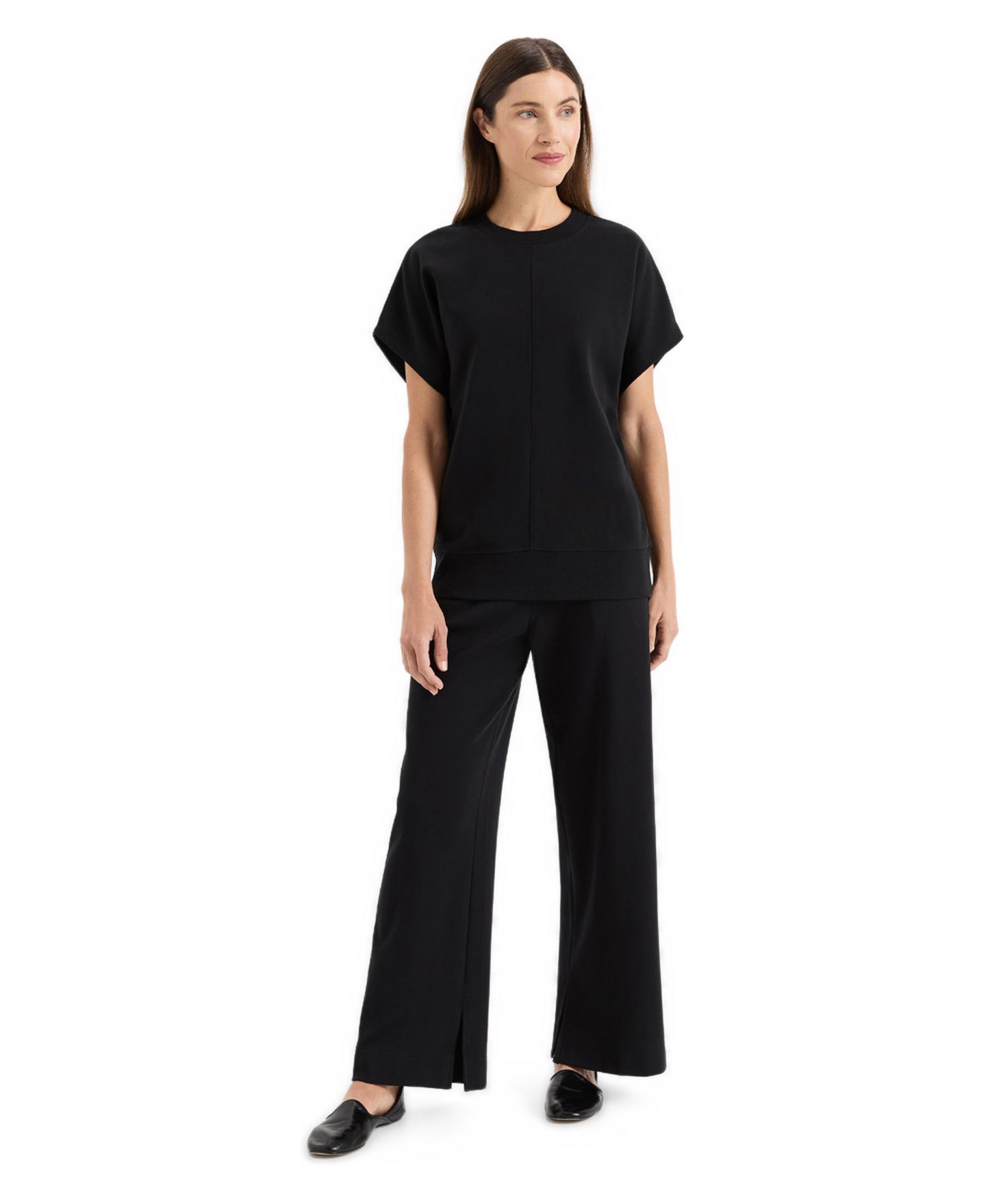 Женская футболка Pact Airplane Organic Cotton Relaxed-Fit Dolman-Sleeve, цвет: Чёрный — фото 5