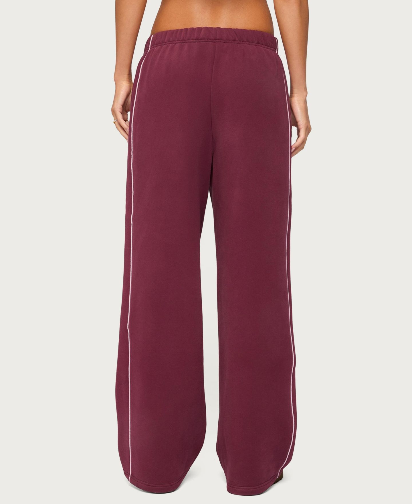 Женские брюки Edikted Autumn Sweatpants, цвет: Бордовый — фото 2
