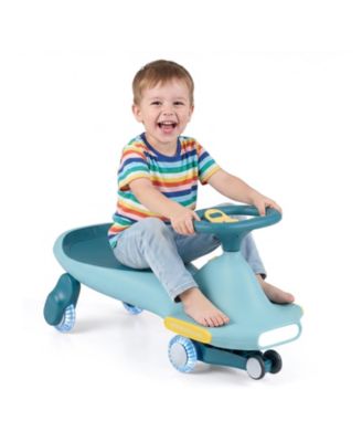 Kids Ride-On Wiggle Car with Light-Up LED Wheels and Music, 29" x 11.5" x 14.5", Ages 2-8
