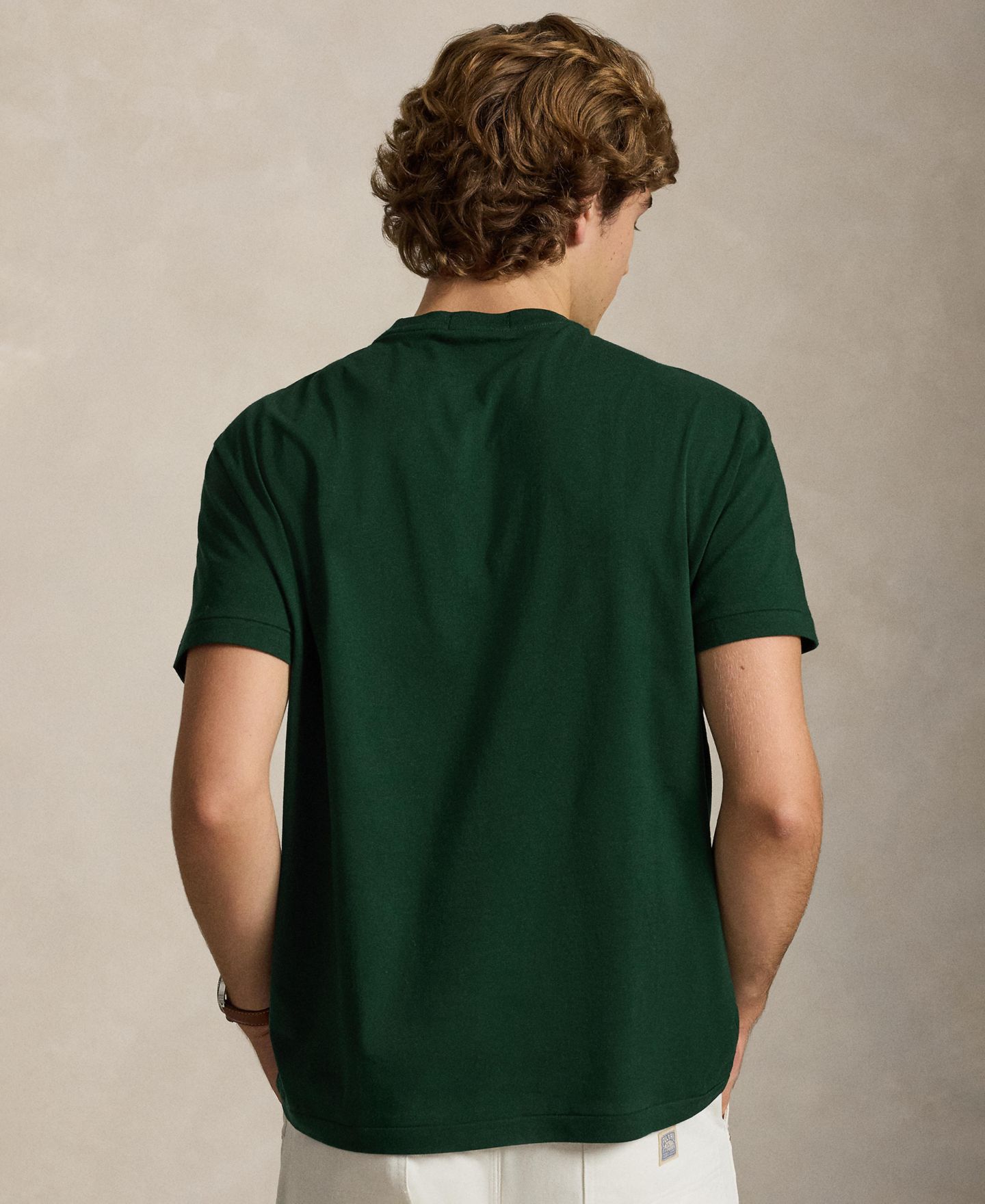 Мужская футболка Polo Ralph Lauren Classic-Fit Polo Bear, цвет: Мох — фото 5