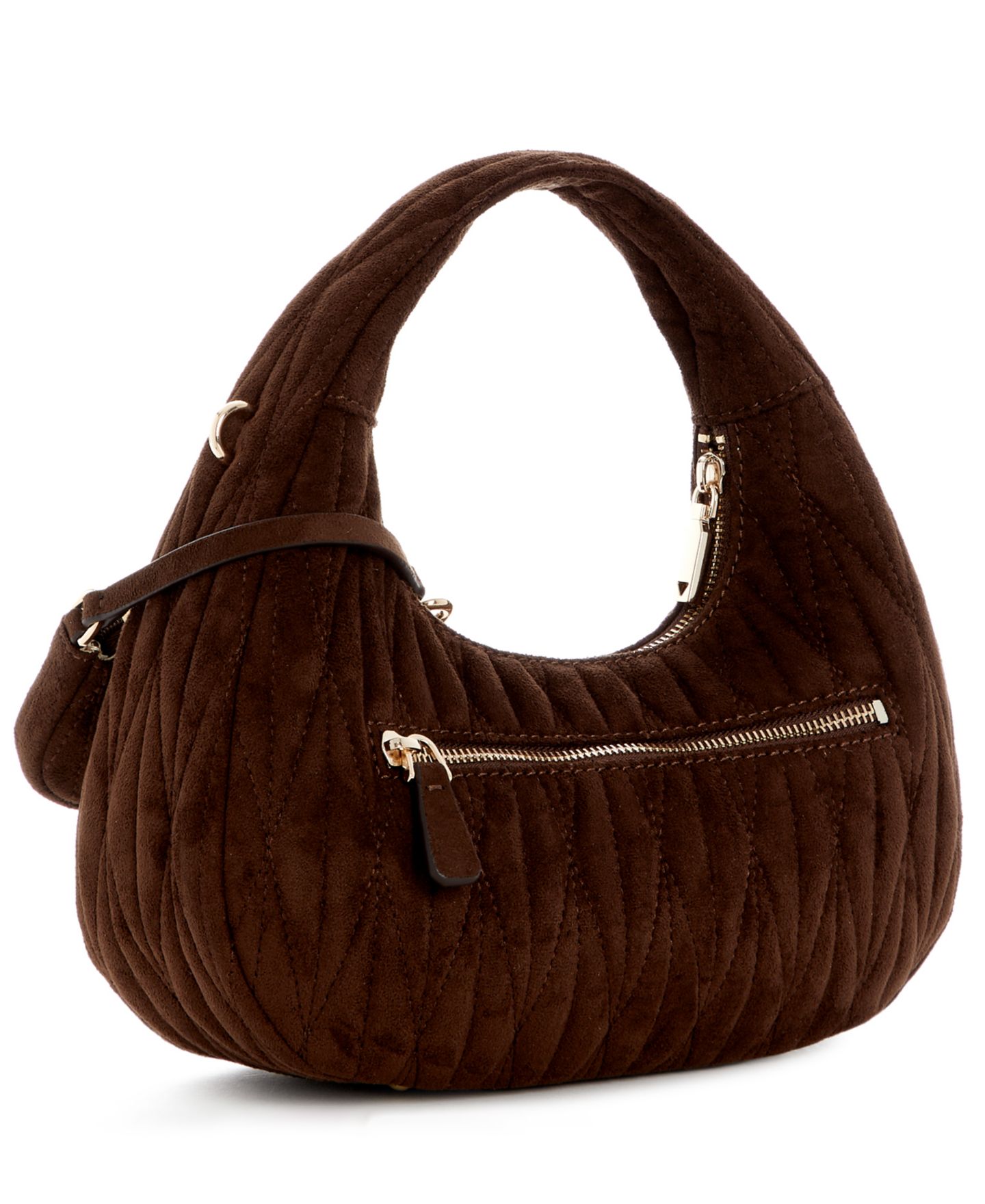 Женская сумка GUESS Lorraine Small Top Handle Hobo, цвет: Тёмно-коричневый — фото 2