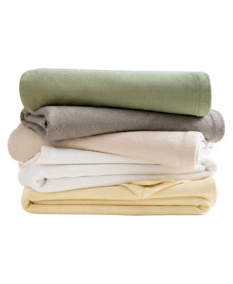 Egyptian Cotton Micro Herringbone Blankets