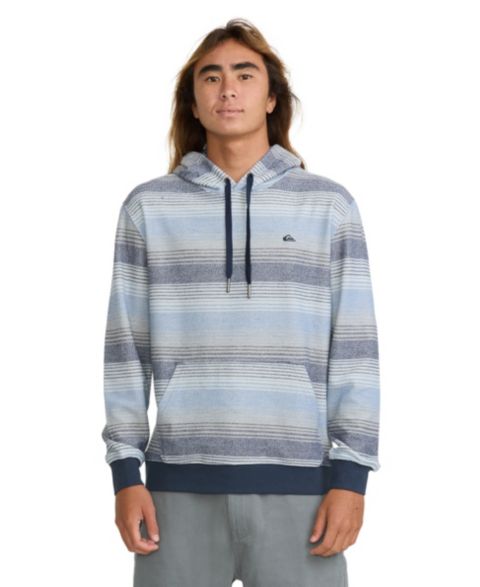 Мужское худи Quiksilver Nika Stripe French Terry Pullover, цвет: Skyway