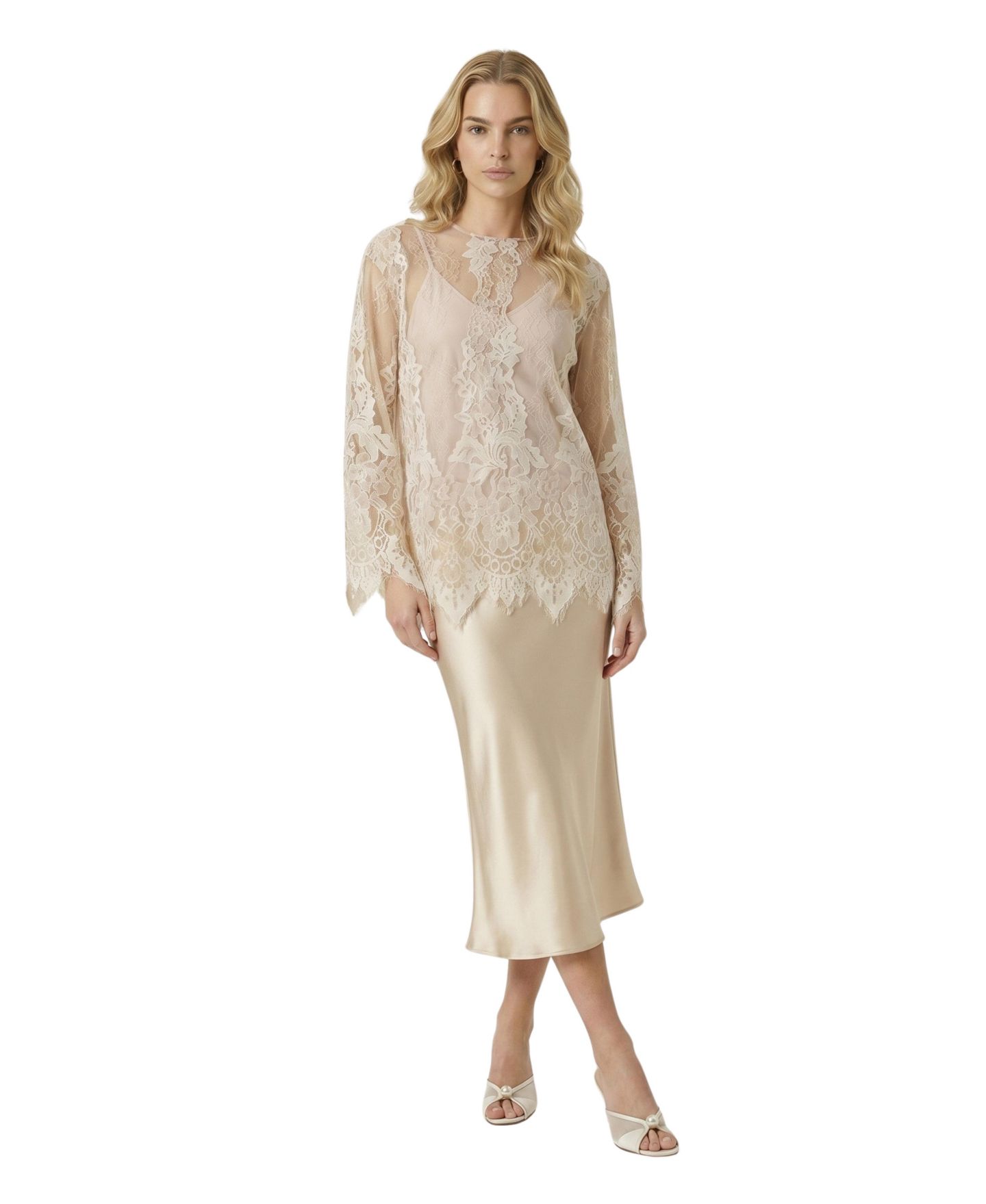 Женский топ Modenaire Floral-Print Long-Sleeve V-Neck — фото 6