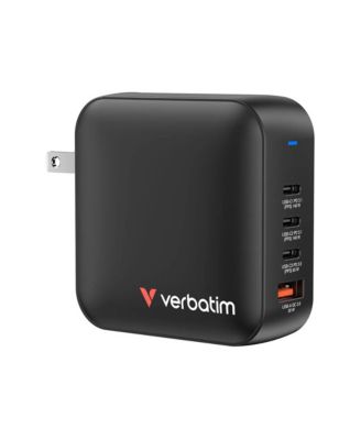165W 4-Port USB Mini GaN Wall Charger Compatible with Laptops, Tablets, Smartphones, Gaming Devices, and More