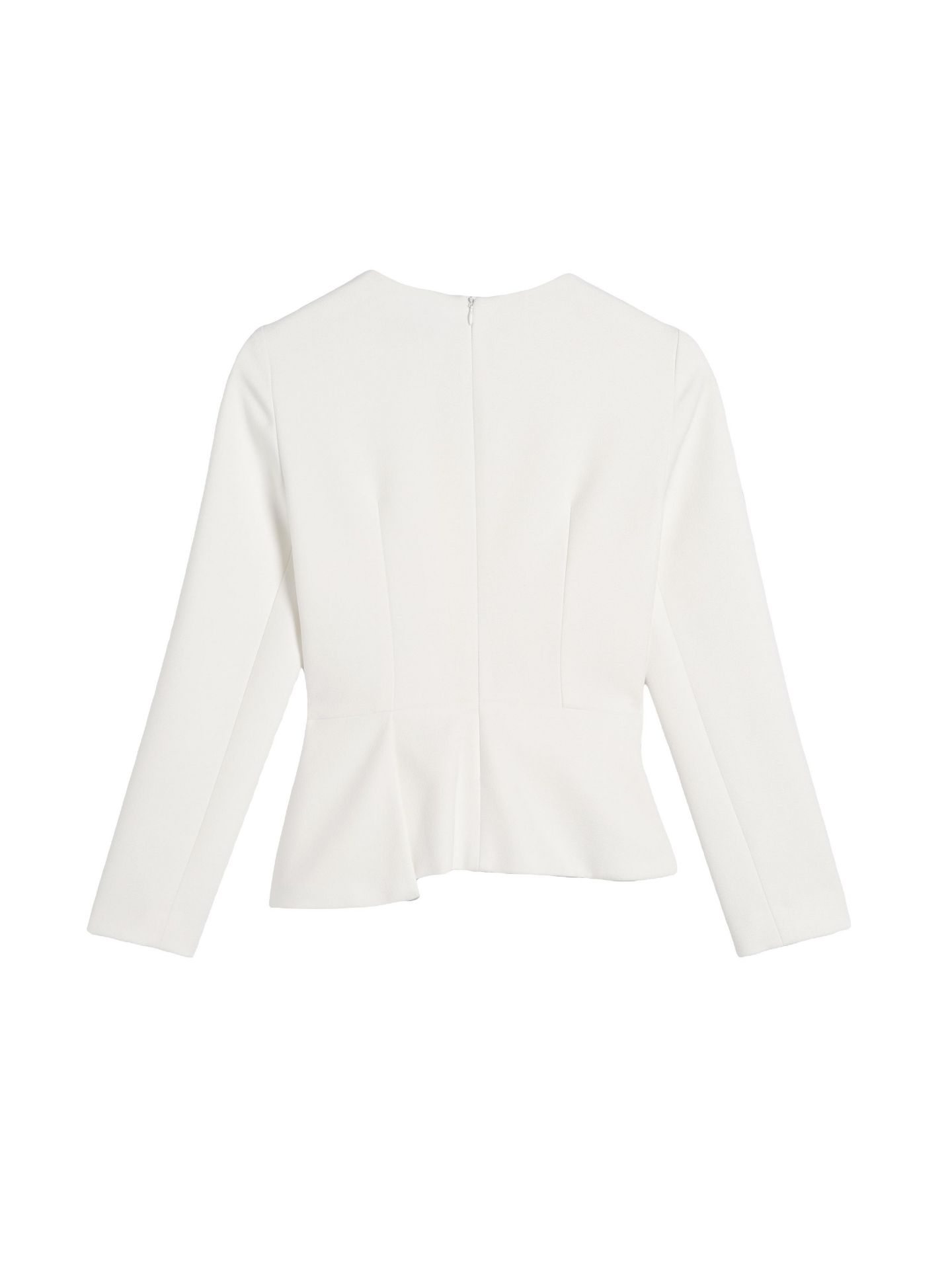 Женская блузка The Fold Malone Long-Sleeve Peplum, цвет: Белый — фото 3