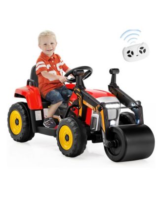 Road Roller 12V with Remote Control Ride-On Toy, Ages 3-8