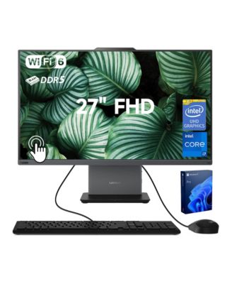 ThinkCentre Business All-in-One Desktop, 27" FHD Touchscreen 100Hz, Intel Core i7-13620H, 64GB DDR5 RAM, 1TB SSD, Wi-Fi 6, Win11 Pro, Black