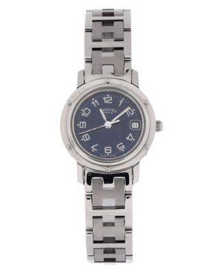 Pre-Owned HERMES Clipper Quartz Watch in Stainless Steel 24mm