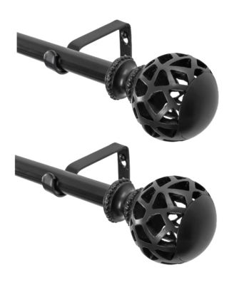 D12 3/4-Inch Adjustable Decorative Curtain Rod, 28-48 Inches, 2-Pack