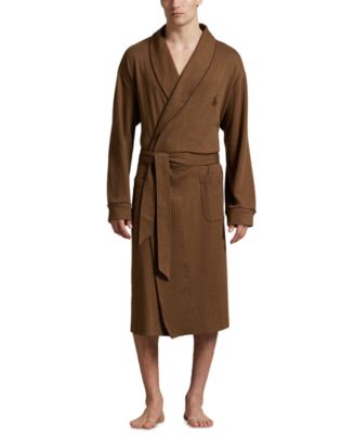 Men's Jacquard-Knit Herringbone Robe
