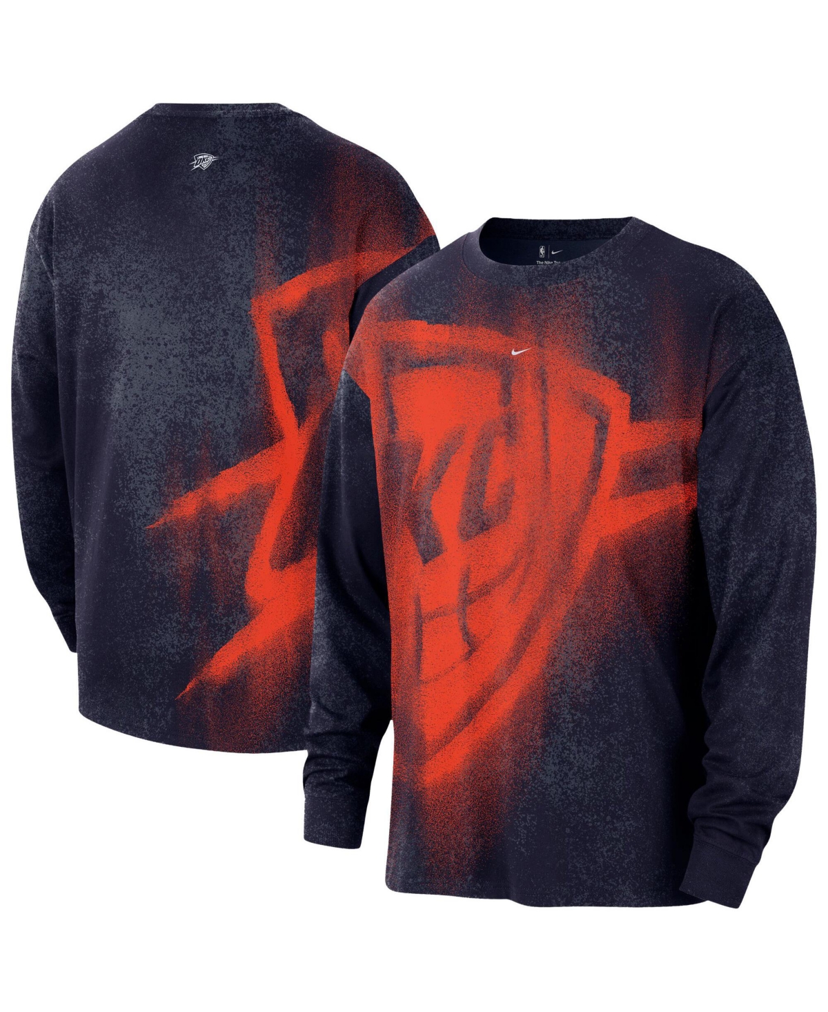 Nike Men's Navy Oklahoma City Thunder 2026 Game Theather Anthem Long-Sleeve T-Shirt - Navy