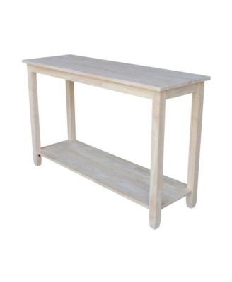 Unfinished Console Table with Sleek Modern Design for Living Room or Entryway